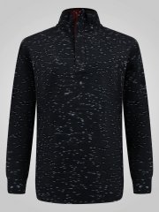 D555 Chandler Reno 1/4 Zip Neck Sweatshirt With Bear Logo Preto