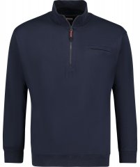 Adamo 159305 Sweatshirt com gola alta e fecho Azul escuro