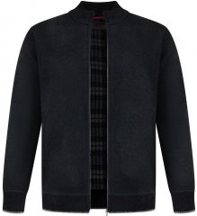 D555 Enrique Casaco De Chenille Tricotado Com Fecho Preto