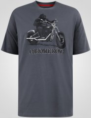 D555 Craig Gorilla Biker T-shirt com Estampa Cinzento Escuro