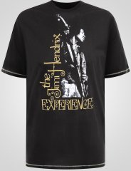 D555 Stokes Official Jimi Hendrix Experience T-shirt com Estampa