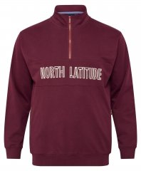 North Latitude Half Zip Sweatshirt Bordô