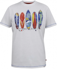 D555 Bridgford T-shirt com estampado surf branca