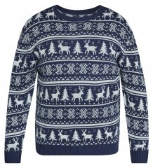 North Latitude 63144 Fjell Reindeer Knit Azul-marinho