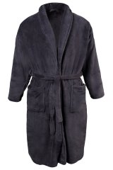 JP1880 Bathrobe with Spacious Patch Pockets Grey