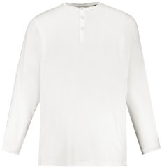 JP1880 702555 T-shirt Henley de manga comprida Branco