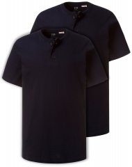 JP1880 708420 T-shirt Henley pack de 2 Azul-marinho