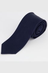 JP1880 711267 Gravata de seda extra-comprida Azul-marinho