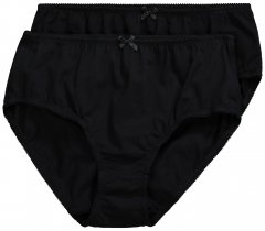 Ulla Popken 712882 Cuecas pack de 2 Preto