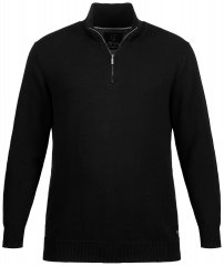 JP1880 716842 Camisola de malha com meio fecho Preto