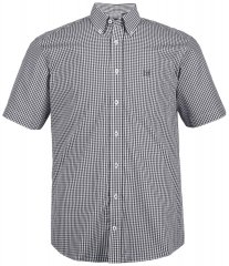 JP1880 722860 Camisa aos quadrados de manga curta Preto