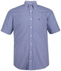 JP1880 722860 Camisa aos quadrados de manga curta Azul claro