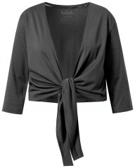 Ulla Popken 794514 Bolero de jersey com nó Antracite