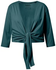 Ulla Popken 794514 Bolero de jersey com nó Petróleo