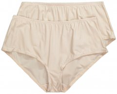 Ulla Popken 800279 Cuecas às riscas pack de 2 Branco sujo