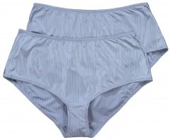 Ulla Popken 800279 Cuecas às riscas pack de 2 Azul claro