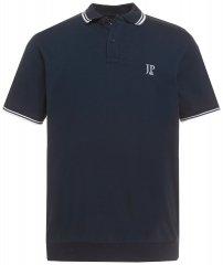 JP1880 802789 Polo com gola de contraste branca Azul-marinho