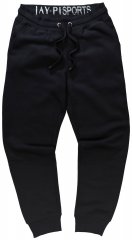 Jay-Pi 804175 Calças de fato de treino de corte ajustado com bolsos laterais Preto