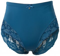 Ulla Popken 809385 Cuecas modeladoras com renda Petróleo