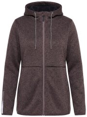 Ulla Popken 812880 Casaco de malha polar com pelo teddy Taupe