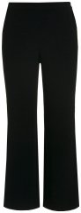 Ulla Popken 813306 Calças de fato largas com cós elástico Preto
