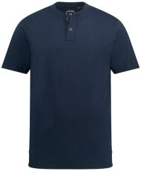 JP1880 818628 T-shirt Henley com corte para barriga Azul-marinho