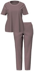 Ulla Popken 821244 Pijama às bolinhas Castanho