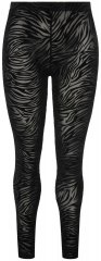 Ulla Popken 822286 Leggings de meia com padrão animal Preto