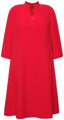 Ulla Popken 823290 Vestido evasê com bolsos Vermelho