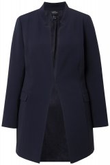Ulla Popken 823318 Blazer com gola alta Azul-marinho