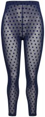 Ulla Popken 823383 Leggings de meia às bolinhas Azul-marinho