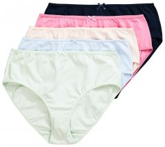 Ulla Popken 825984 Cuecas às bolinhas pack de 5 Azul claro