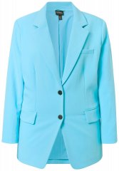 Ulla Popken 826487 Blazer oversize com bolsos de pala Turquesa-claro