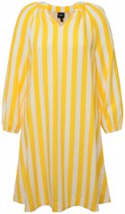 Ulla Popken 827653 Vestido às riscas Amarelo
