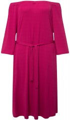 Ulla Popken 827740 Vestido de jersey com manga 3/4 Rosa