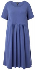 Ulla Popken 827920 Vestido de jersey de manga curta Azul
