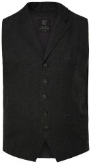 JP1880 828736 Colete de tweed com costas em malha Preto