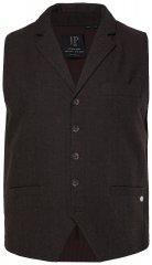 JP1880 828736 Colete de tweed com costas em malha Castanho escuro