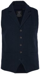 JP1880 828736 Colete de tweed com costas em malha Azul-marinho