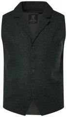 JP1880 828736 Colete de tweed com costas em malha Verde garrafa
