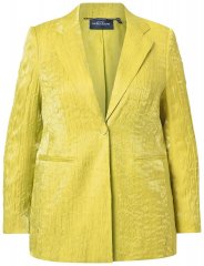Ulla Popken 830767 Blazer efeito amarrotado Verde claro