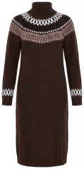 Ulla Popken 832670 Vestido de malha estampado com gola alta Multicolor