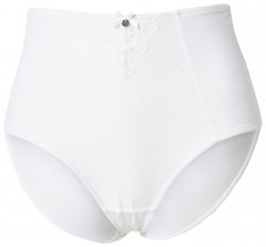 Ulla Popken 834307 Cuecas modeladoras com renda Branco sujo