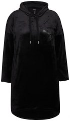 Ulla Popken 834550 Vestido de manga comprida com capuz Preto