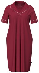 Ulla Popken 835400 Camisa de noite de manga curta com gola de camisa Lilás