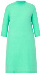 Ulla Popken 835720 Vestido de malha evasê com manga 3/4 Petróleo