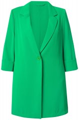 Ulla Popken 836165 Blazer comprido com manga 3/4 Verde