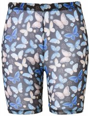 Ulla Popken 837676 Calções anti-fricção estampados Preto