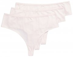 Ulla Popken 838637 Tangas pack de 3 Bege