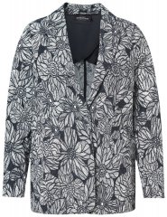 Ulla Popken 838656 Blazer floral Branco